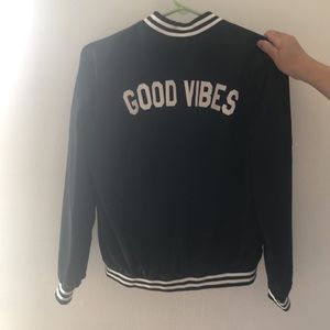 Suburban riot good vibes zip up